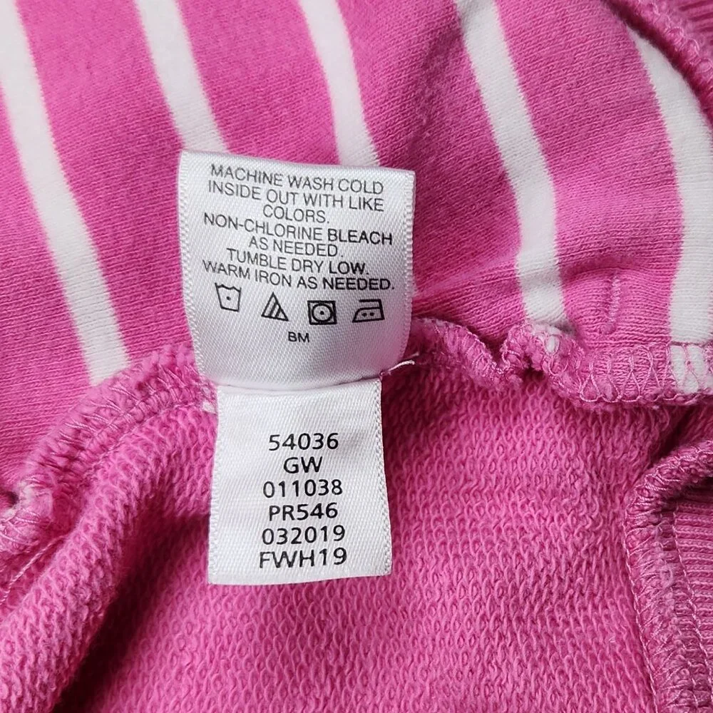 Hanna Andersson Bright Basics Bear Hoodie in Power Pink sz 6-12m 70cm Play
